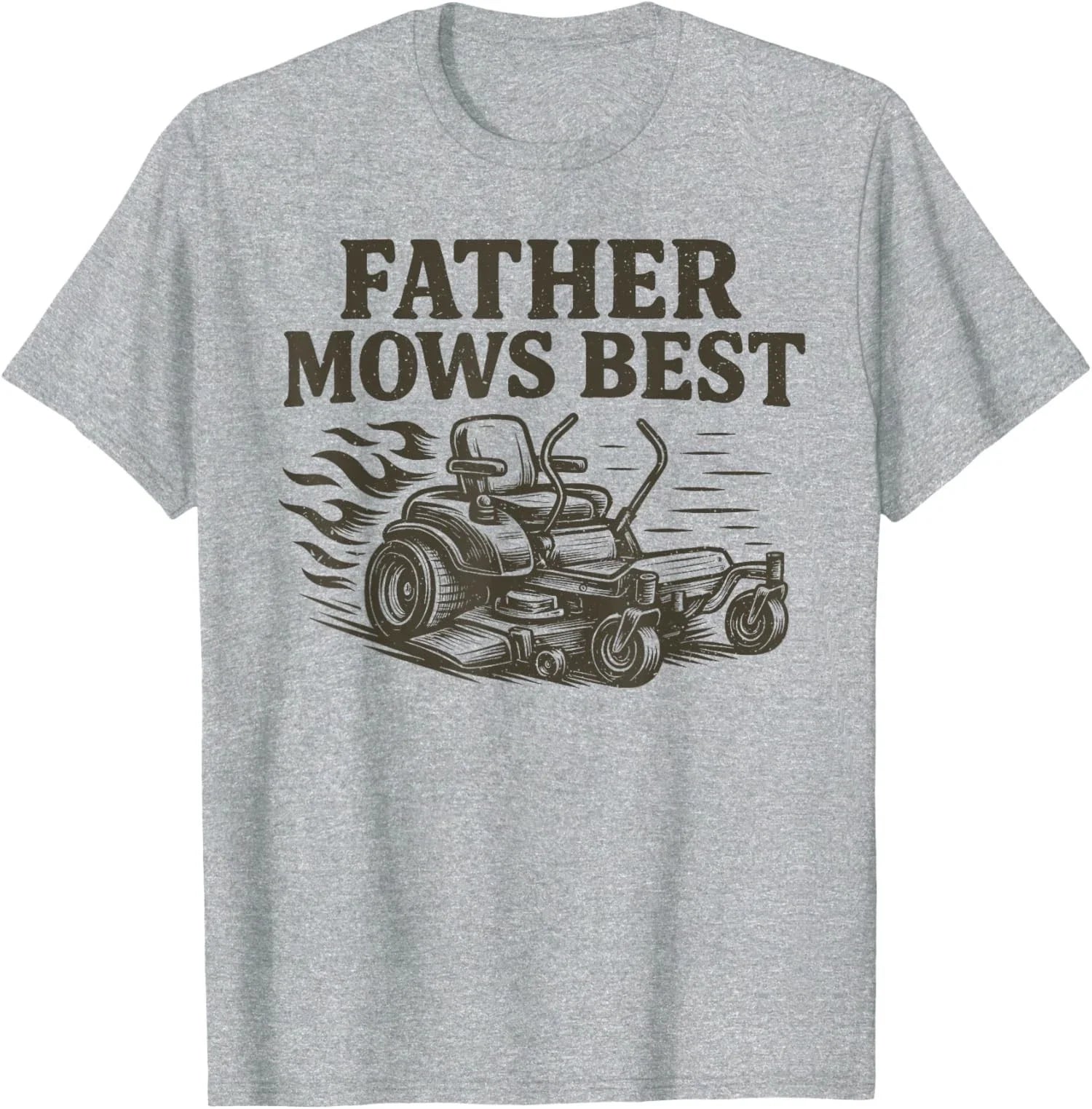Father Mows Best Funny Fathers Day Dad Jokes T-Shirt