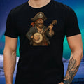 Men's Pirate Plays Banjo Theme Cotton T-Shirt Size XS to 5XL