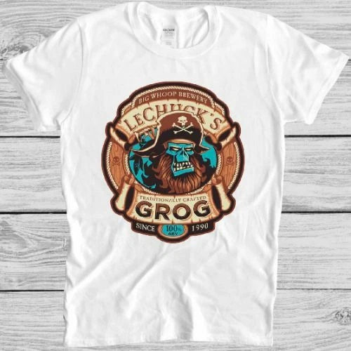 Grog T Shirt Ghost Pirate Monkey Island Lechuck's Brewery Cool Gift Tee 8038