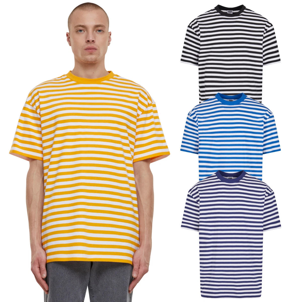 Urban Classics Regular Stripe Tee Men's T-Shirt Cotton Jersey Striped New