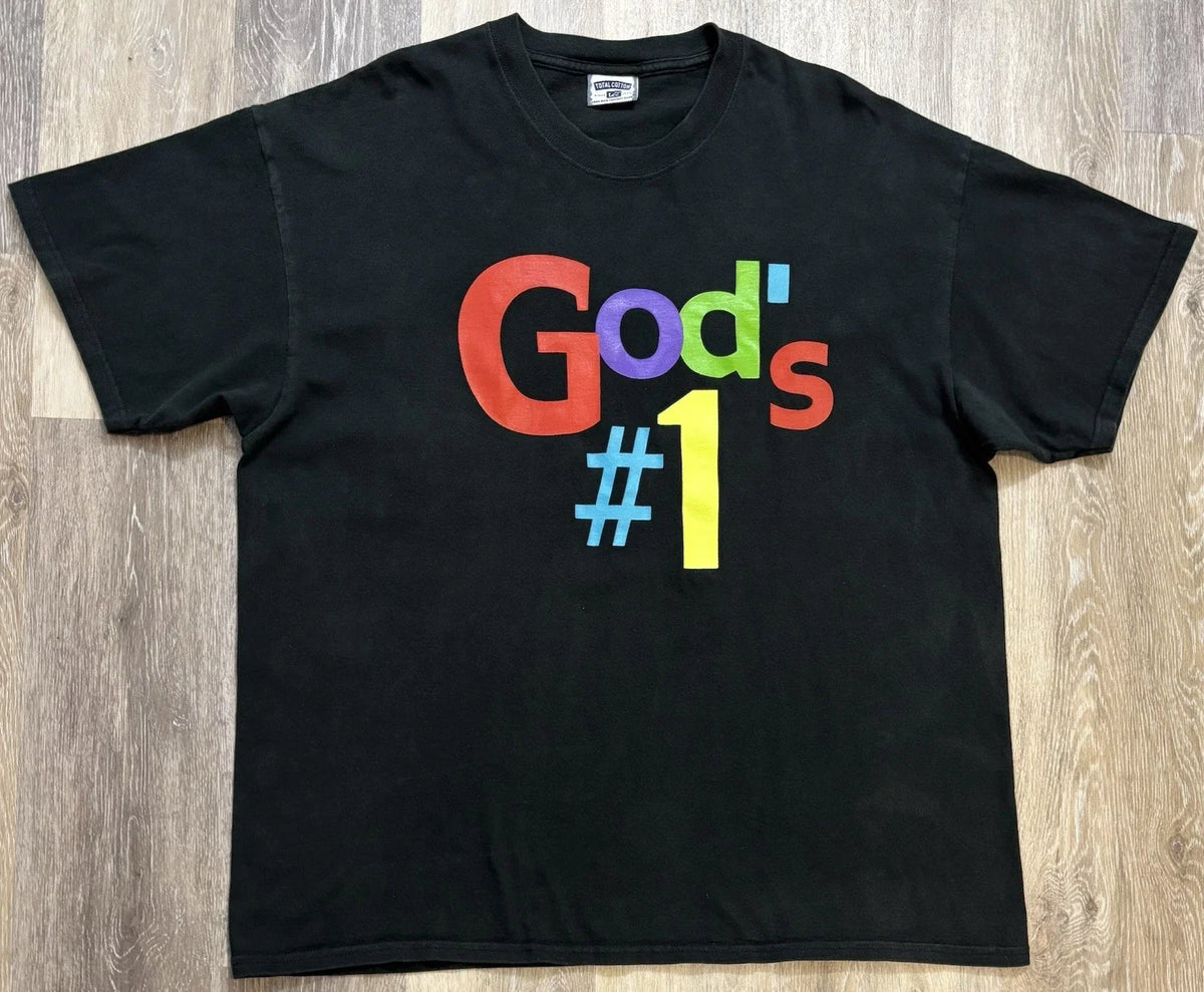 Vintage Y2K God’s #1 Graphic T-Shirt 90s Lee Total Cotton Size XL