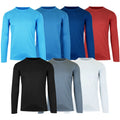 Men's Moisture Wicking Long Sleeve Performance Crew Neck Tagless Tee-NEW , S-2XL