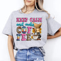 Keep calm and make coffee T-Shirt gift Coffee lover Unisex tee Sand White Sport