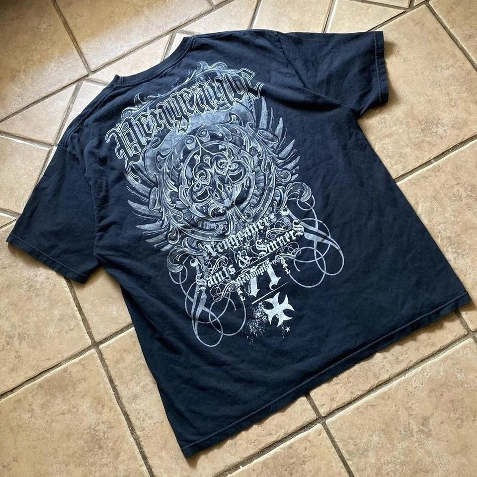 Y2k The Lost Soul Grunge Style Tribal Graphic Shirt Size XLRG Men's