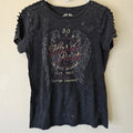 Hard Rock Cafe Women's Sz Medium World Tour T-Shirt Grunge Goth Emo Y2k Vtg Wash