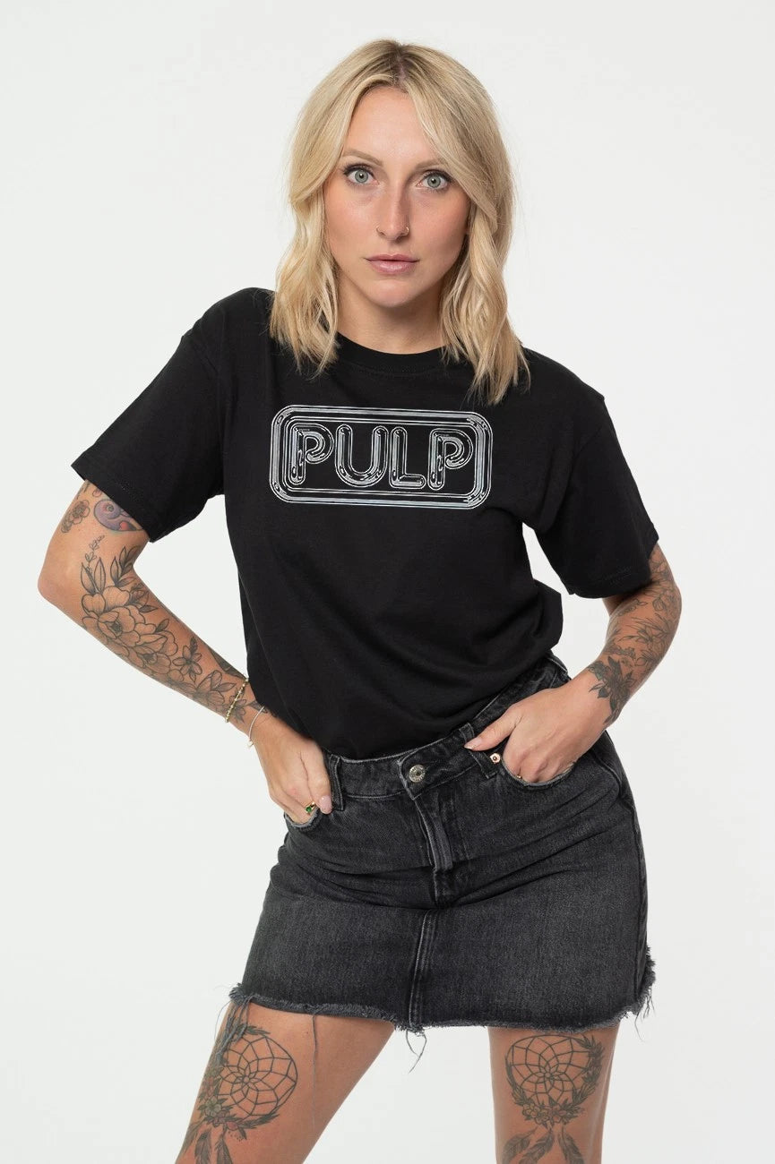 Pulp T Shirt Different Class Band Logo new Official Mens Black