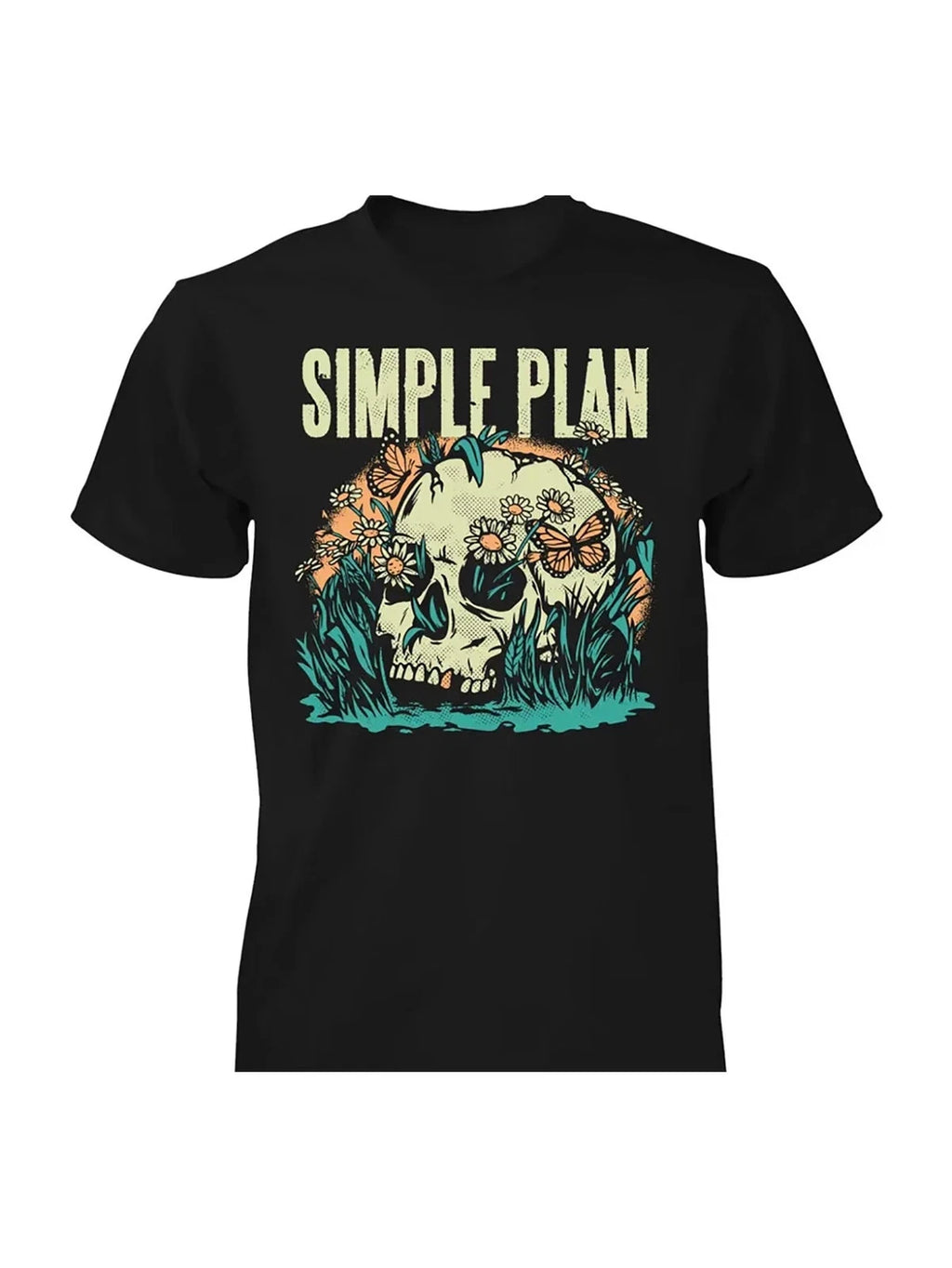 Simple Plan band Skull black T-shirt Tee Cotton All sizes