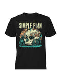 Simple Plan band Skull black T-shirt Tee Cotton All sizes