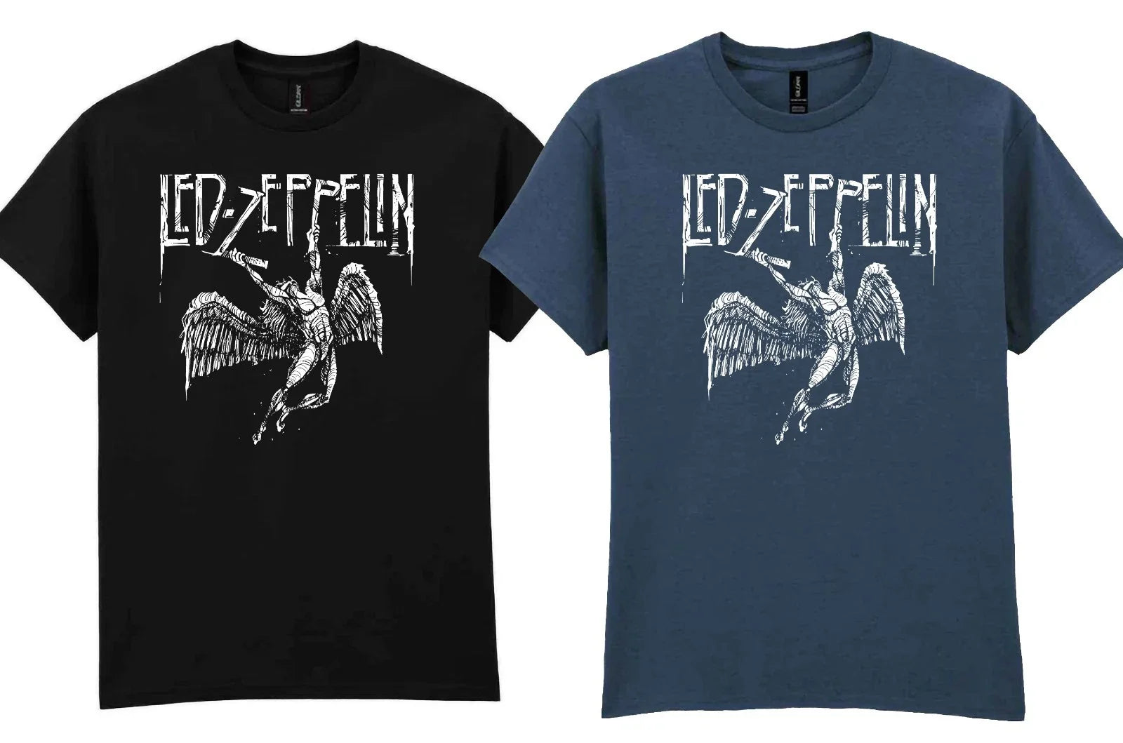 Led Zeppelin Angel black or blue dusk T-Shirt 100% ultra cotton Hard Rock Gift
