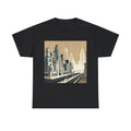 Unisex Adult T Shirt Art Deco Geometric Cityscape Minimalist Print Graphic Tee