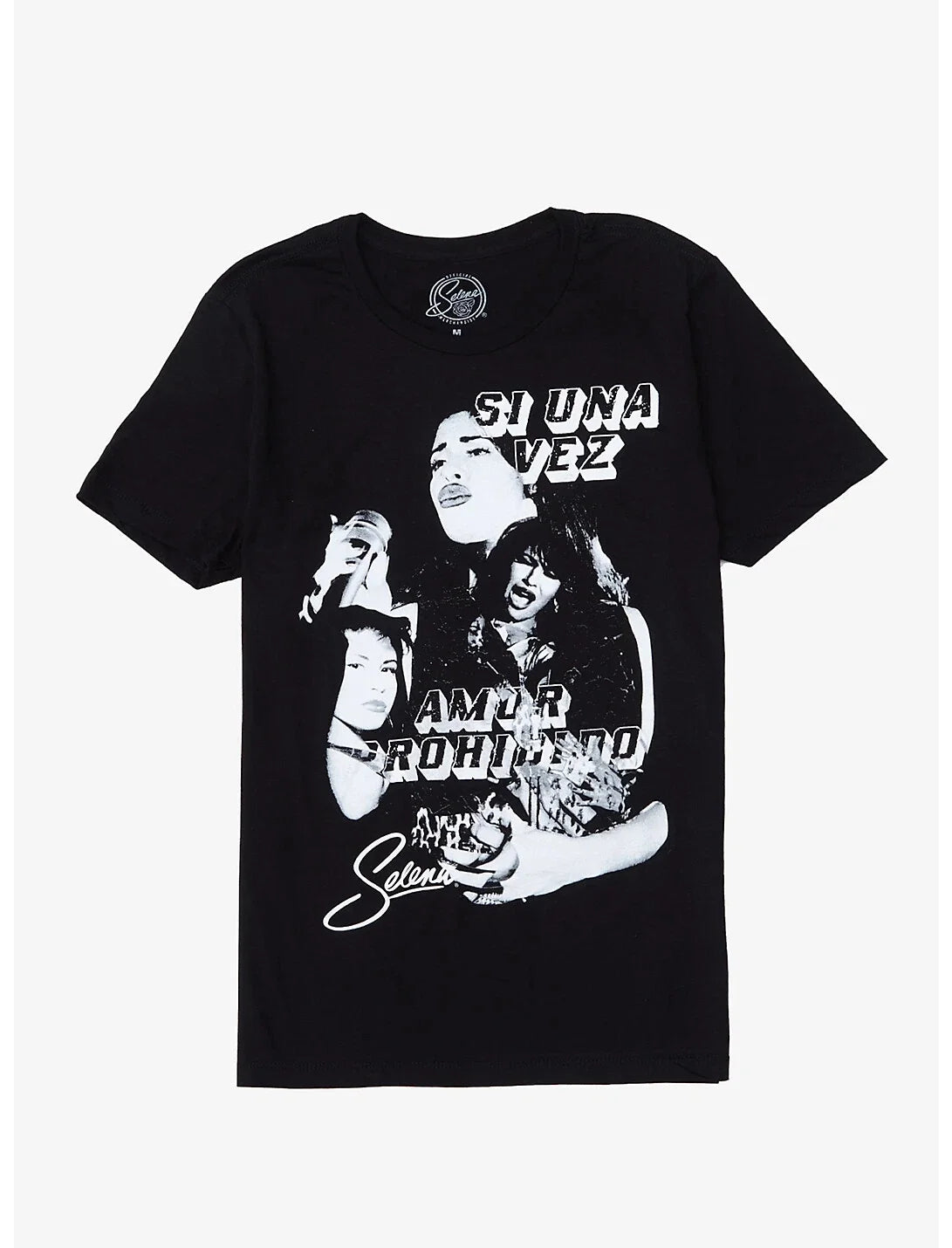 Selena Mens Si Una Vez Amor Prohibido Black T-Shirt New XS-3XL