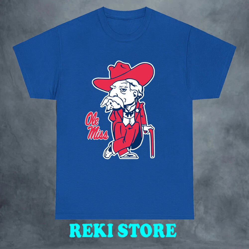 Colonel Reb Ole Miss Men's Blue Size S-5XL