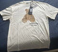 Palm Angels Bear In Mind REG TEE Off White Brown Bear Graphic Cotton Crew S