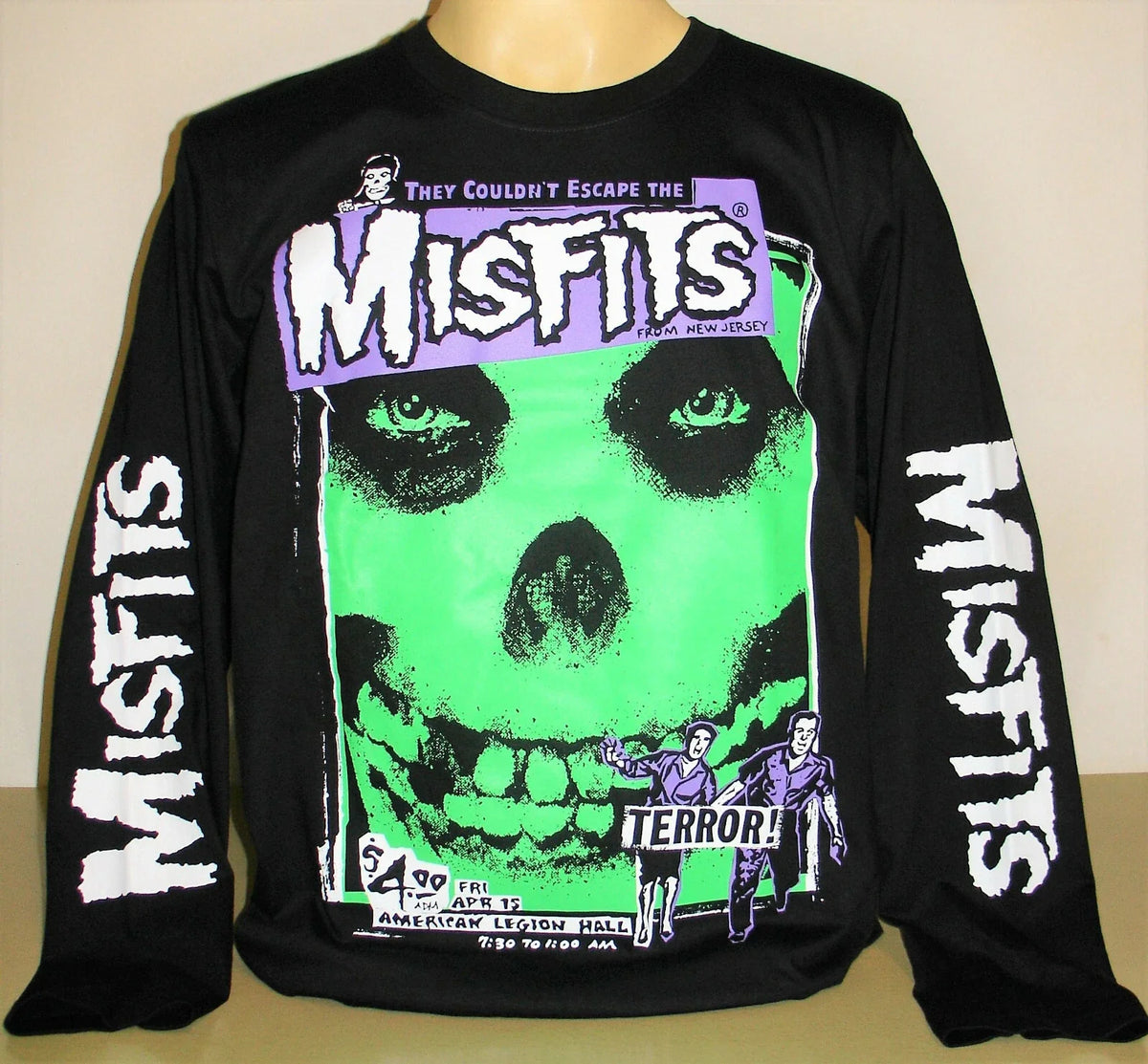 Misfits Skull Logo Punk Rock Band Long Sleeve T-Shirt Size S M L XL 2XL 3XL New!