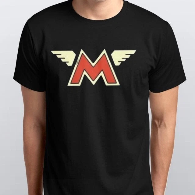 Matchless Retro Wing Style Motorcycle Printed T Shirt Black white all sizes