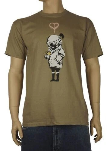BANKSY Think Tank Urban Art Blur Graphic Print T-Shirt - Choice of Colors, S to 3XL