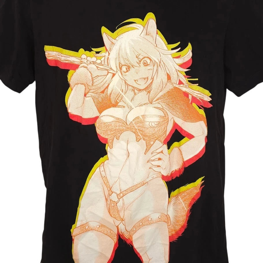 FAKKU X Kaworu Watahiya T Shirt Mens Size Large Black Woof Japanese Anime Manga