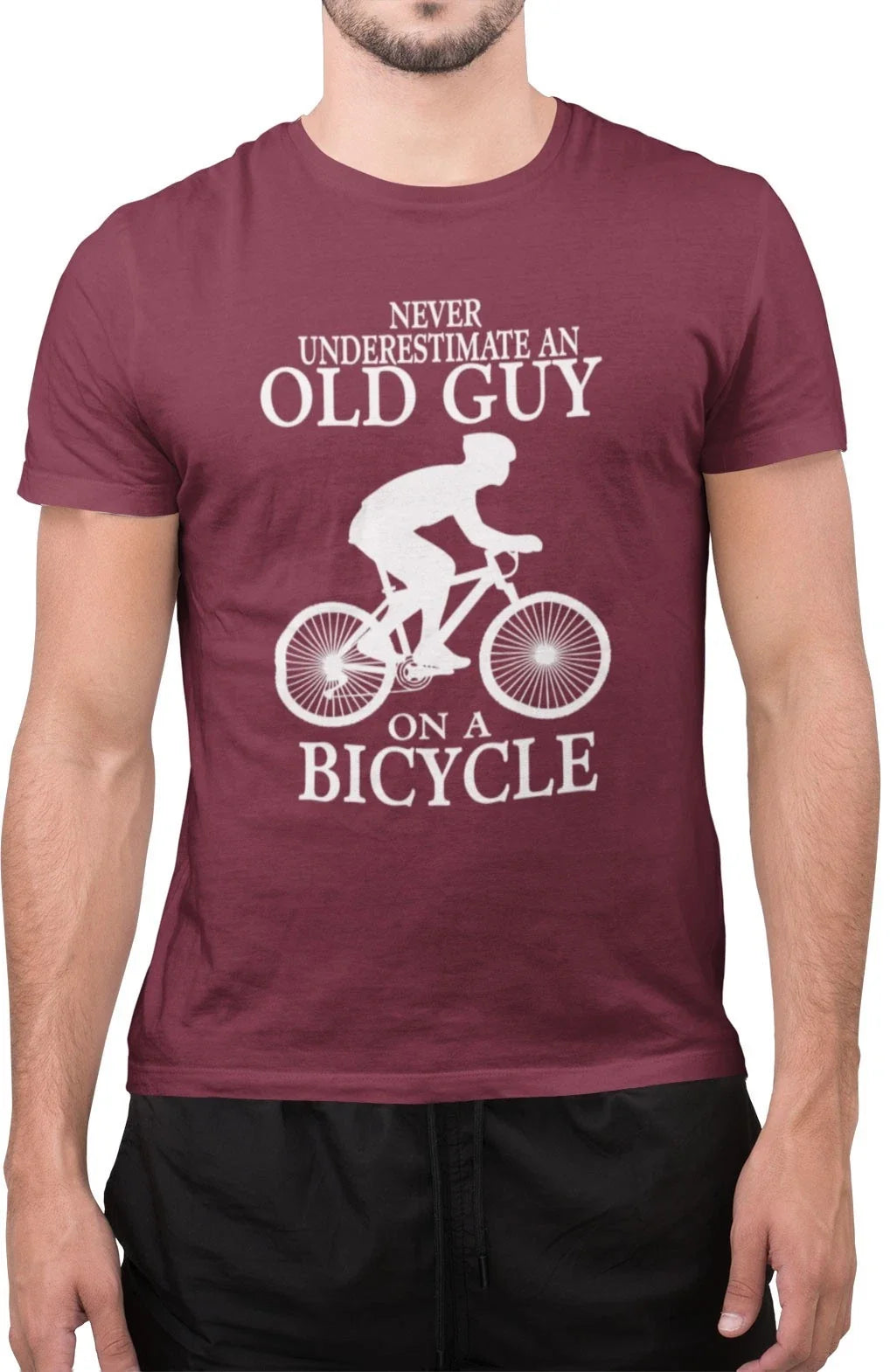 Funny Never Understimate an Old Guy On A Bicycle Sarcastic T-Shirt