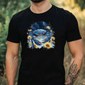 Mens Watercolour Underwater Motif Cotton T-Shirt Size XS to 5XL