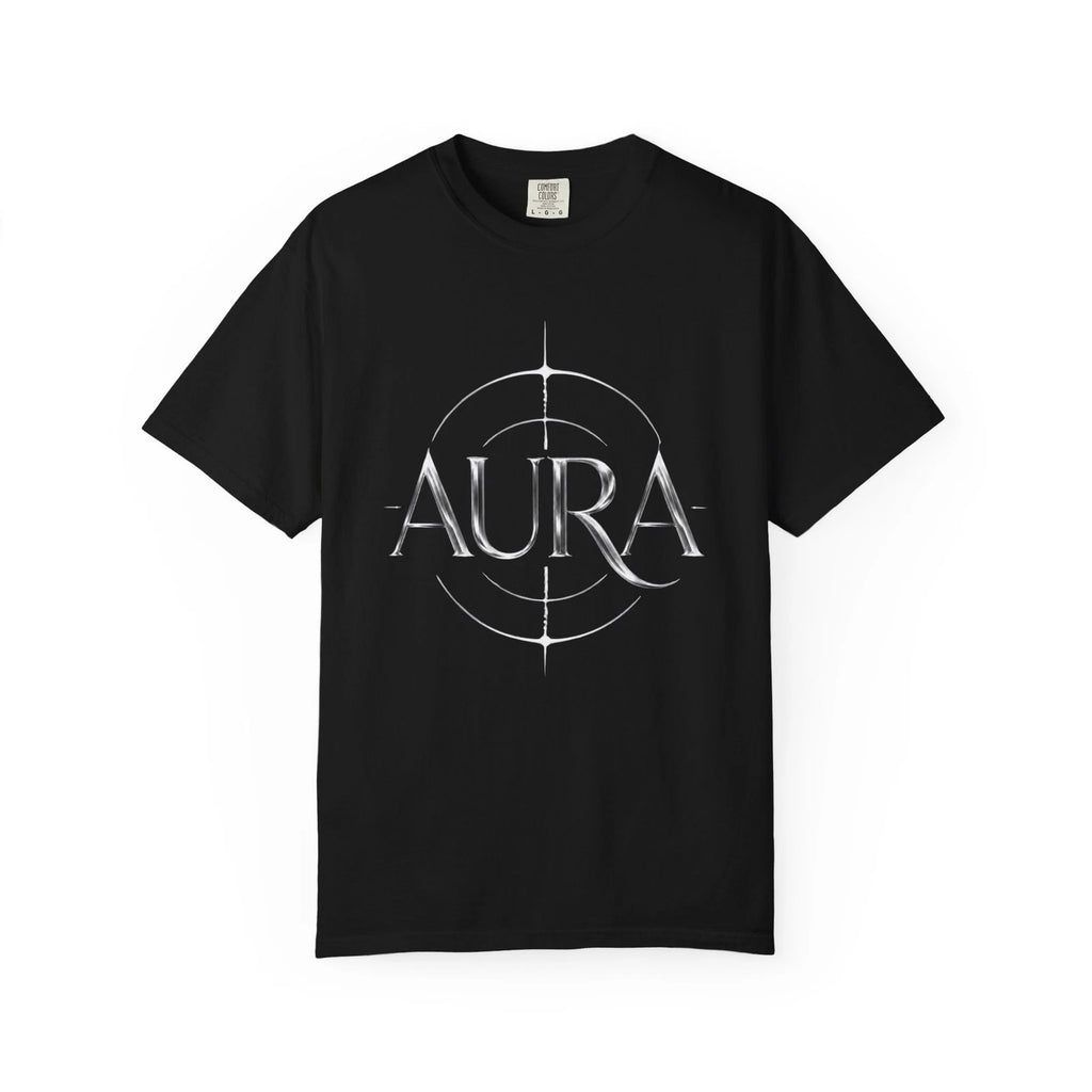 AURA Chrome Graphic T-Shirt | Black Luxury Streetwear Tee