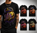 NBA Style Drip Basketball Graphic Tee - Streetwear Cap on Ball Shirt - All Teams
