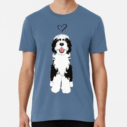 Love Black And White Sheepadoodle 1 Size S to 5XL Made in the USA T-Shirt