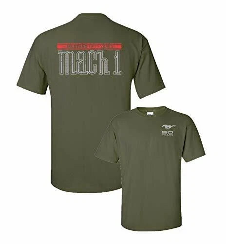 Ford Tee Shirt Mustang 50 Years Mach 1 Military