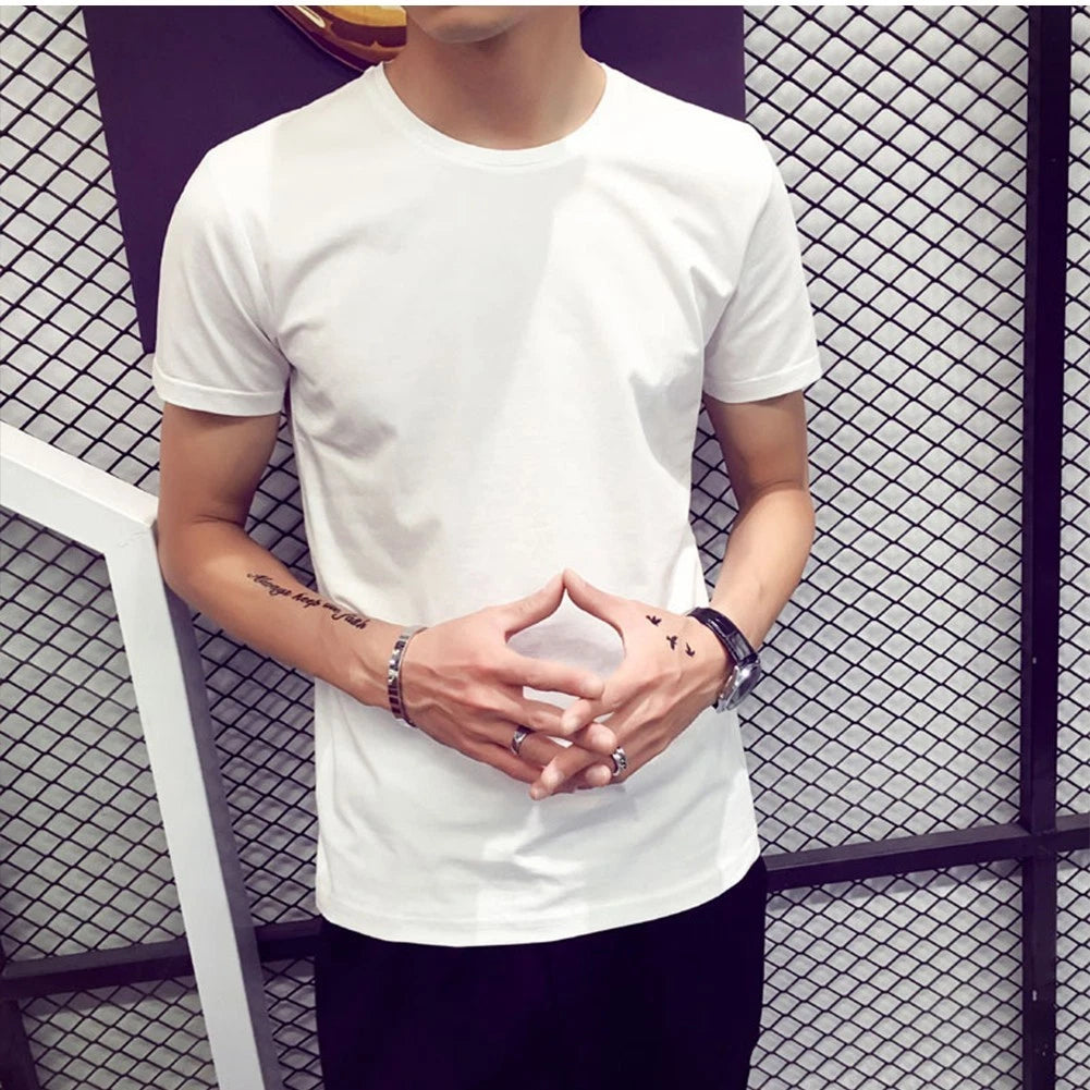 Shirt Short Sleeve Shirt Dating Gathering Short Sleeve O-neck Round Neck