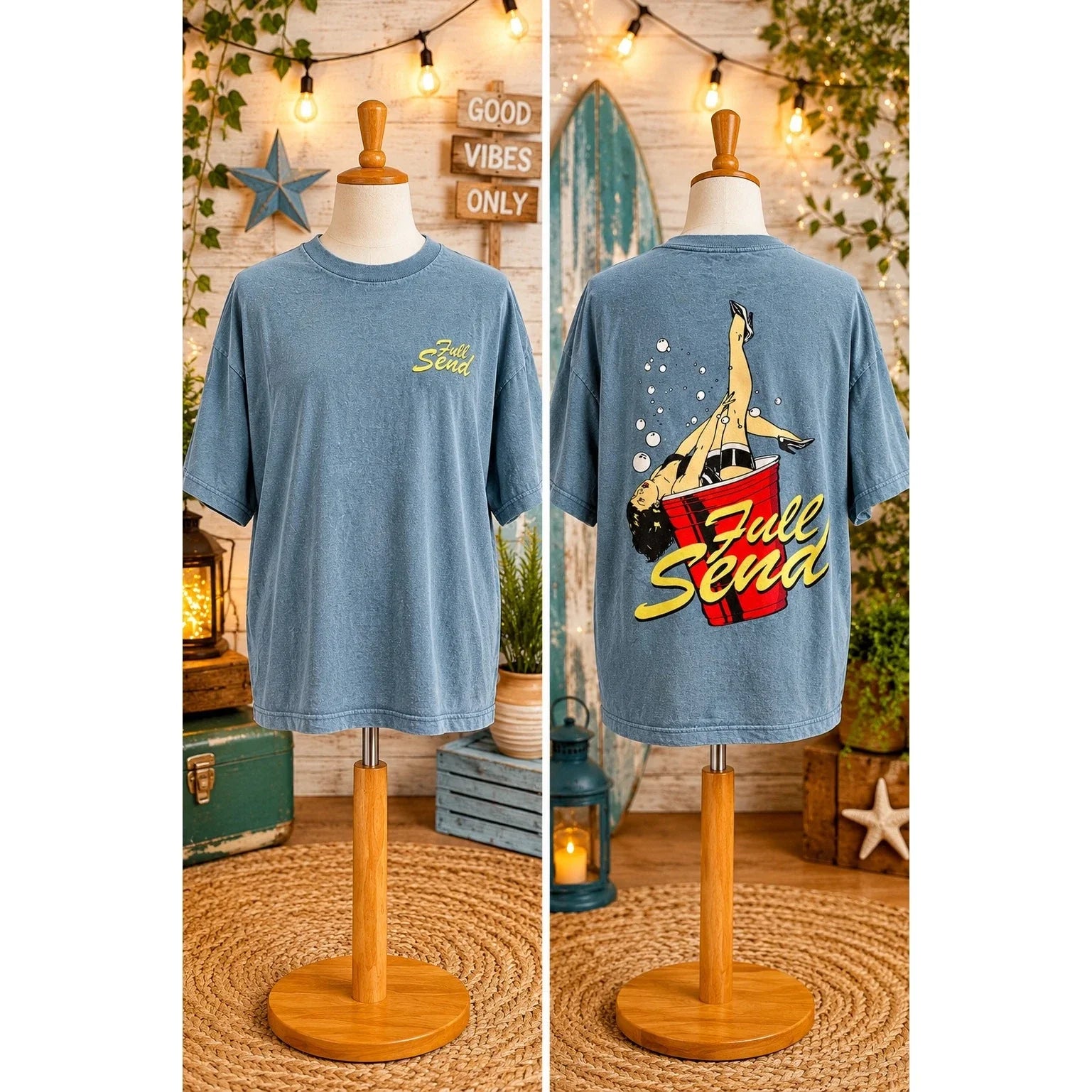 Y2K Style NELK Boys Full Send Graphic T Shirt 2XL Oversized Party Tee