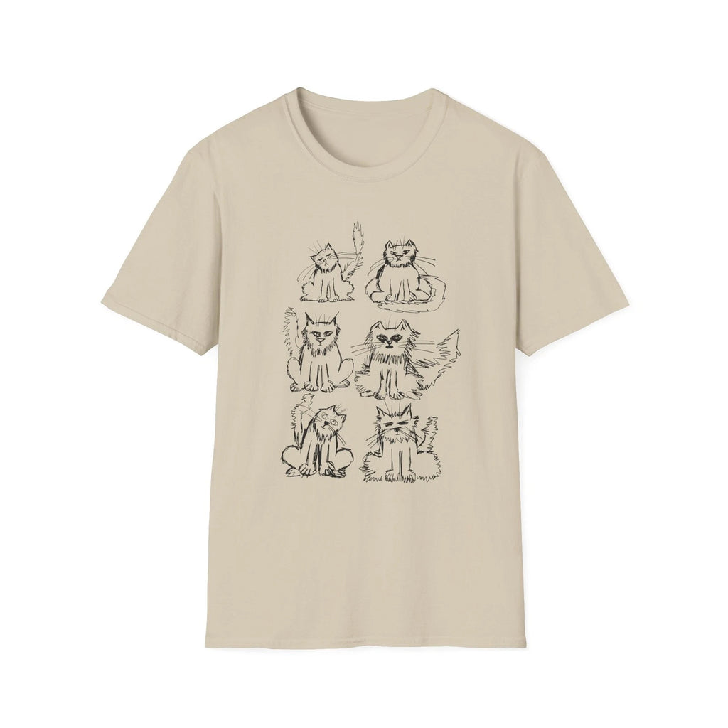original drawing another six cats tshirt