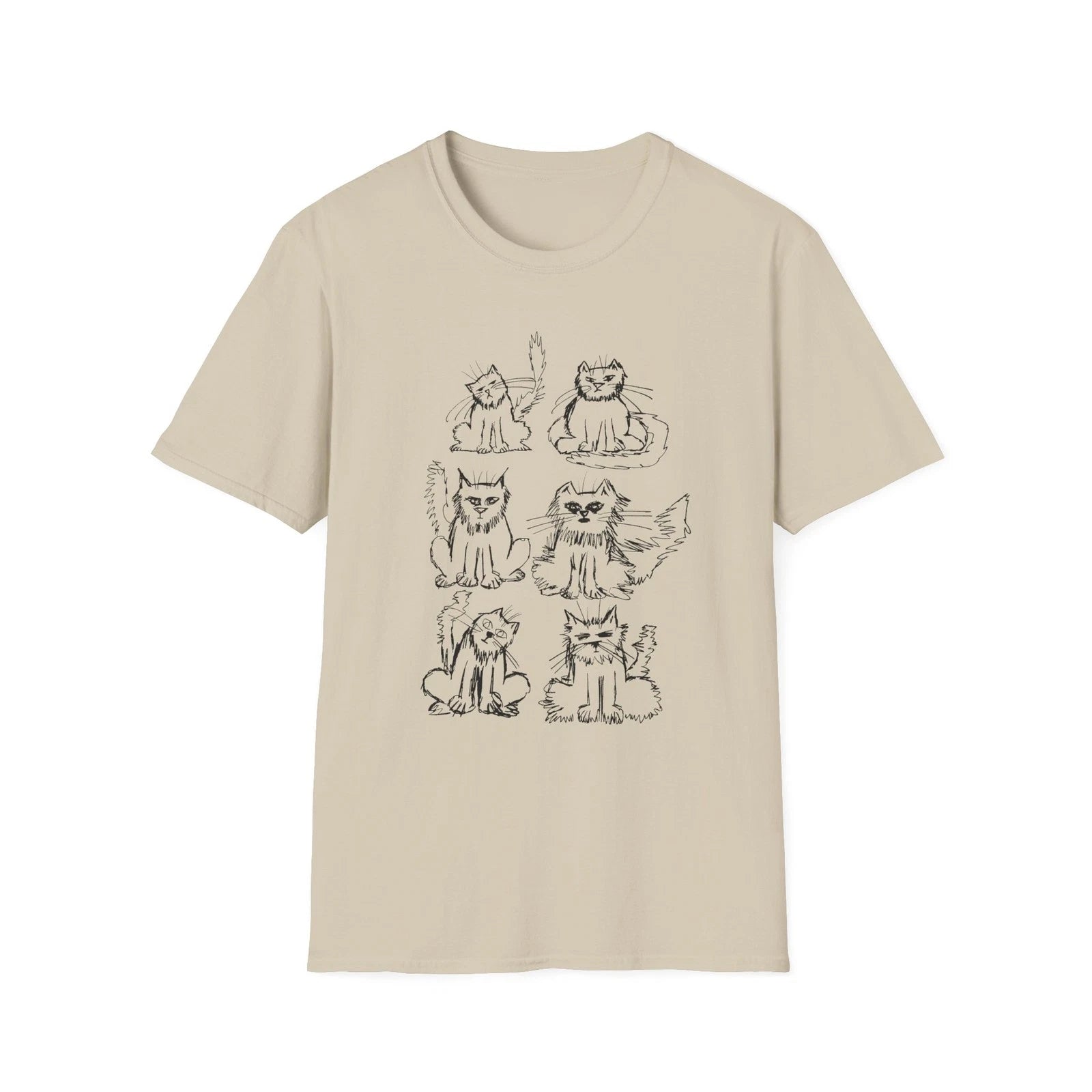 original drawing another six cats tshirt