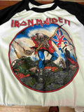 Iron Maiden British Metal Ounslaught 1983 Raglan S to 3XL