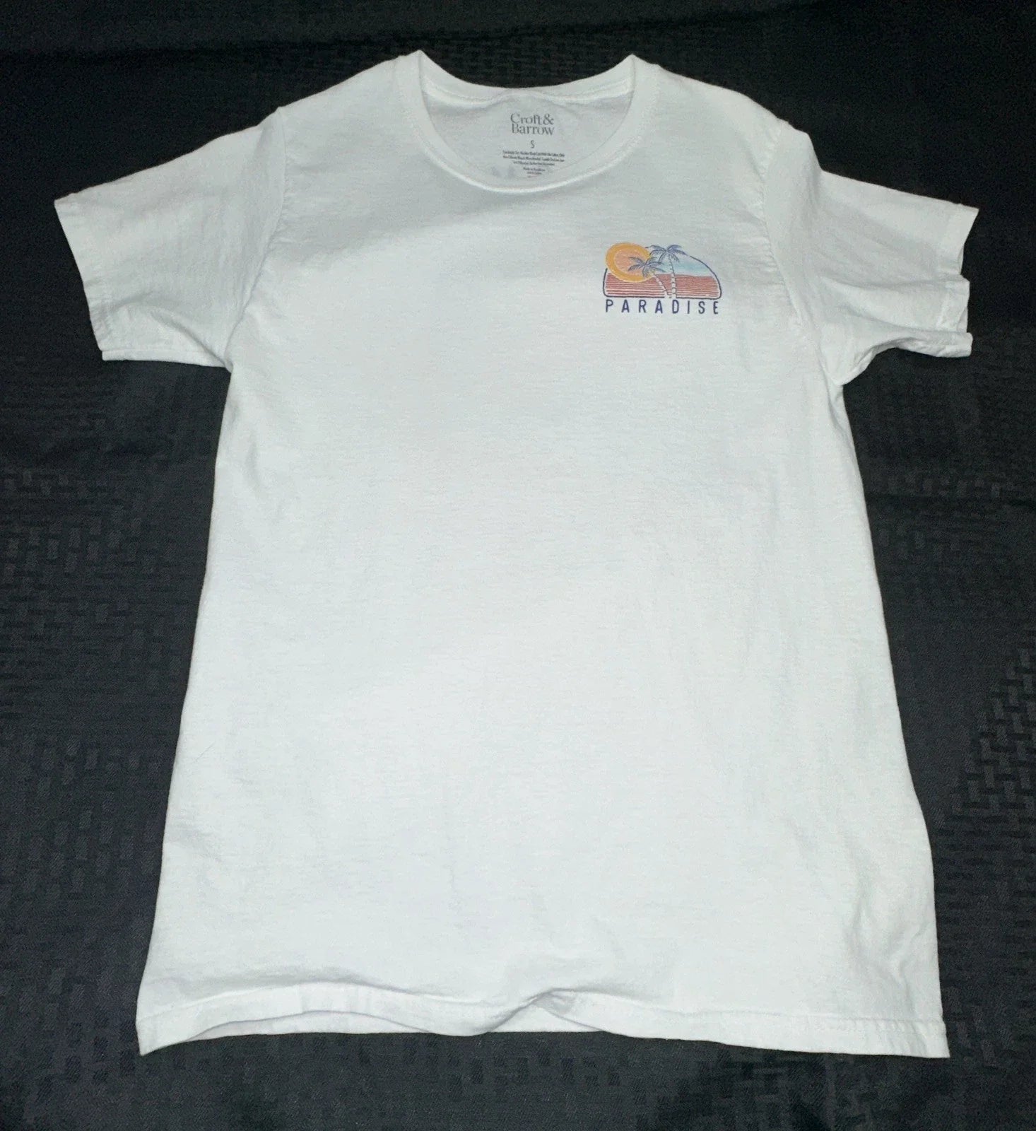 Croft & Barrow Men's T-Shirt Modern Fit Paradise White Size Small