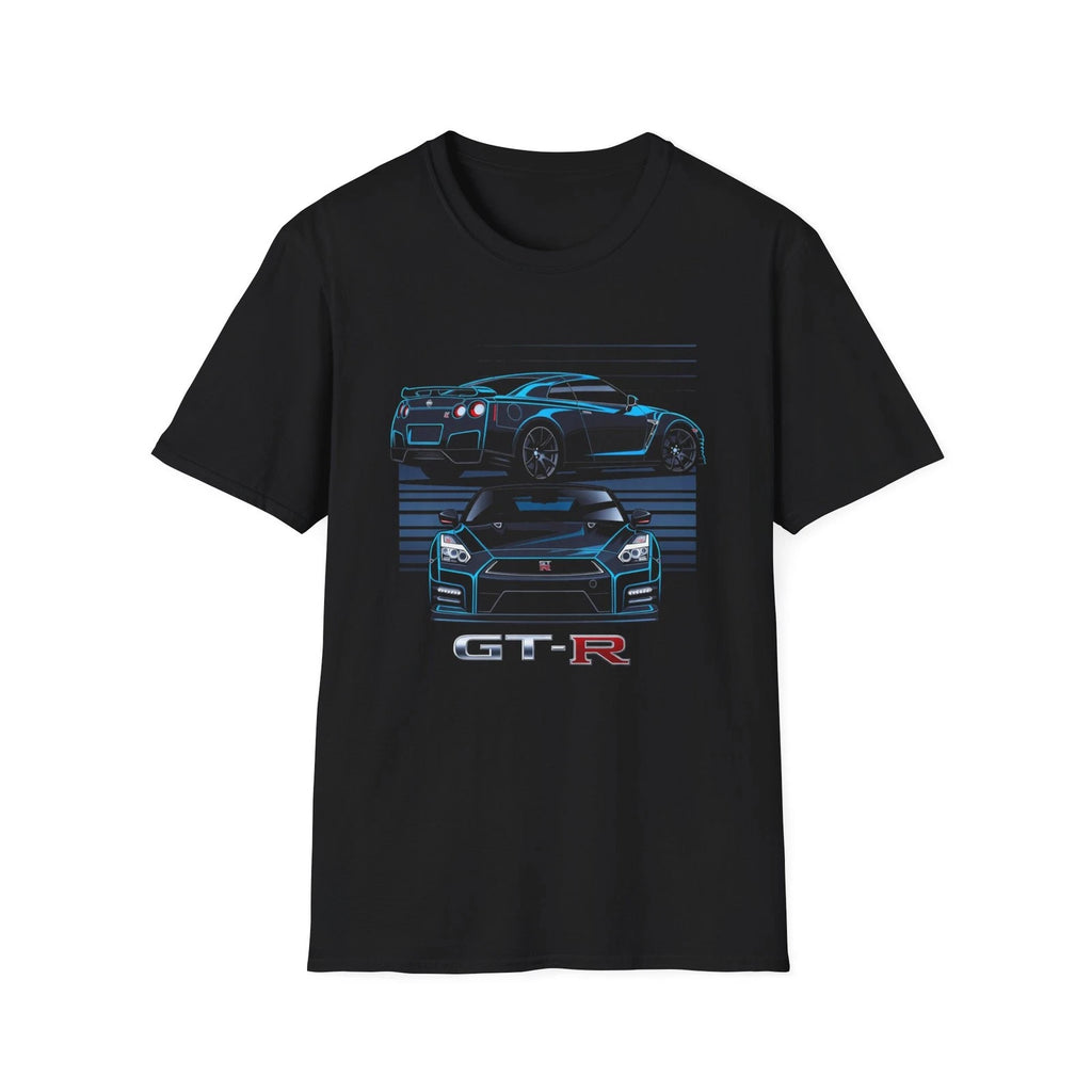 GT-R Dual View Graphic T-Shirt Modern Performance Car Street Racing Style Tee