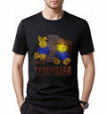 New Fashion Diamond Rhinestones Bear Luxury Men Black T-Shirt High Quality