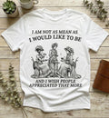 I Am Not As Mean As I Would Like To Be Funny Sarcastic Vintage Graphic T-Shirt