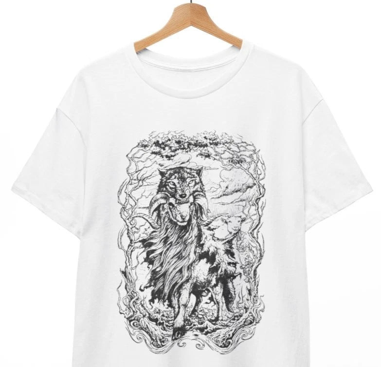 Sheep In Wolfs Clothing Horror Halloween Graphic Unisex T Shirt Tee Top