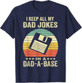 Mens Funny dad Jokes in dad-a-Base Vintage for Father's Day T-Shirt