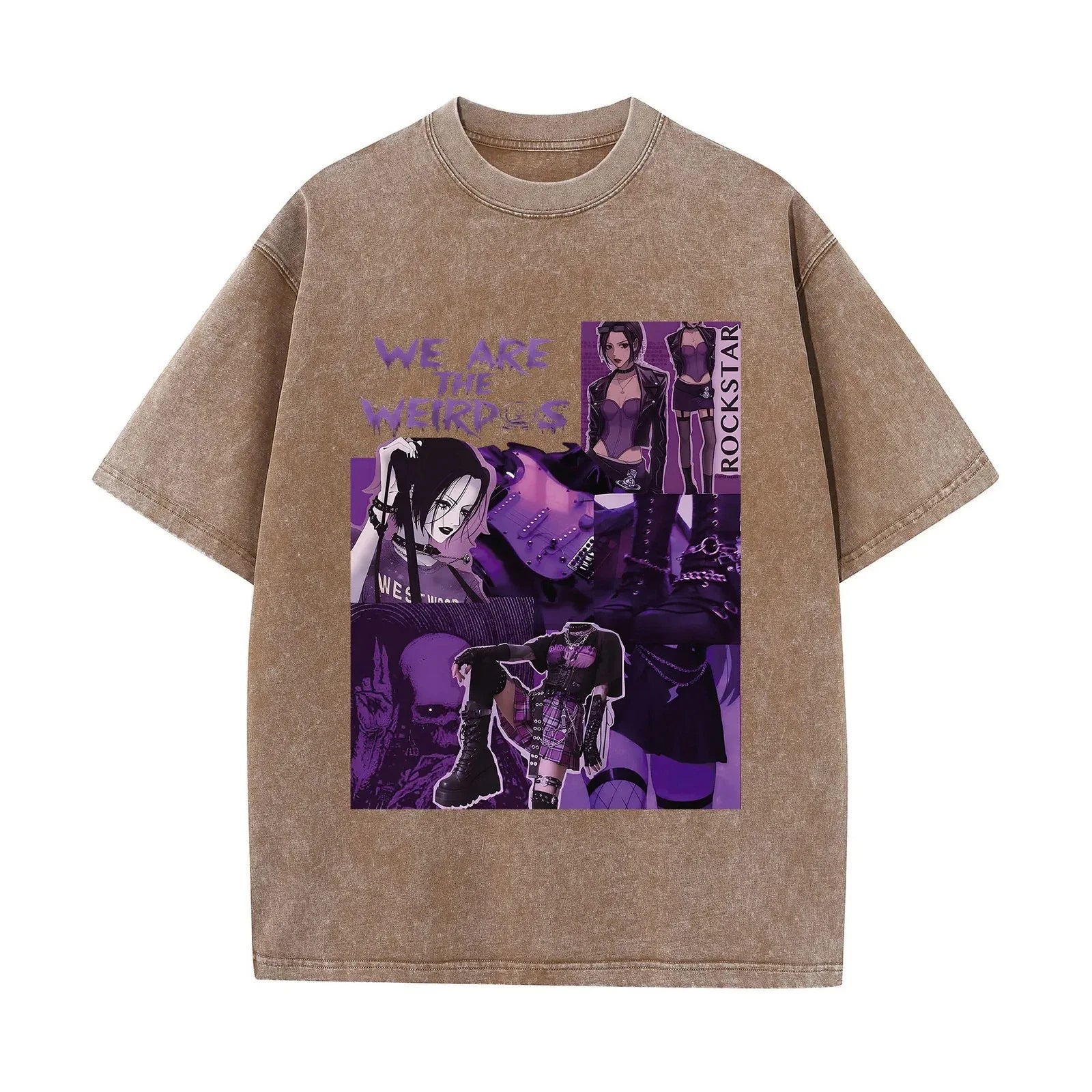 Japanese Anime NANA T-Shirt Vintage Washed Harajuku Graphic Tee Unisex S-XXXL