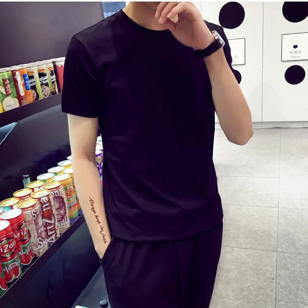 Men's Breathable Loose Fit T Shirt Casual Oversized Short Sleeve for Easy Wear