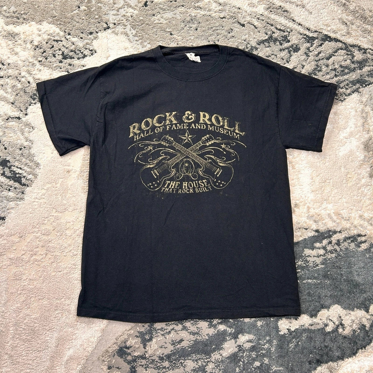 Delta Grunge Mens Medium Black Cotton Rock & Roll Hall Of Fame And Museum Y2k