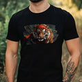 Mens Bengal Pirate Tiger Print Cotton T-Shirt Size XS to 5XL