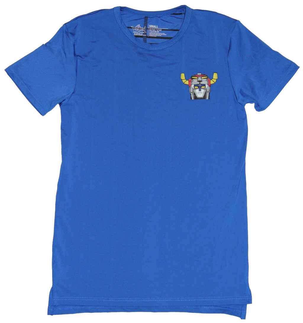 Voltron Mens Moisture Wicking T-Shirt - Simple Voltron Small Head Pic