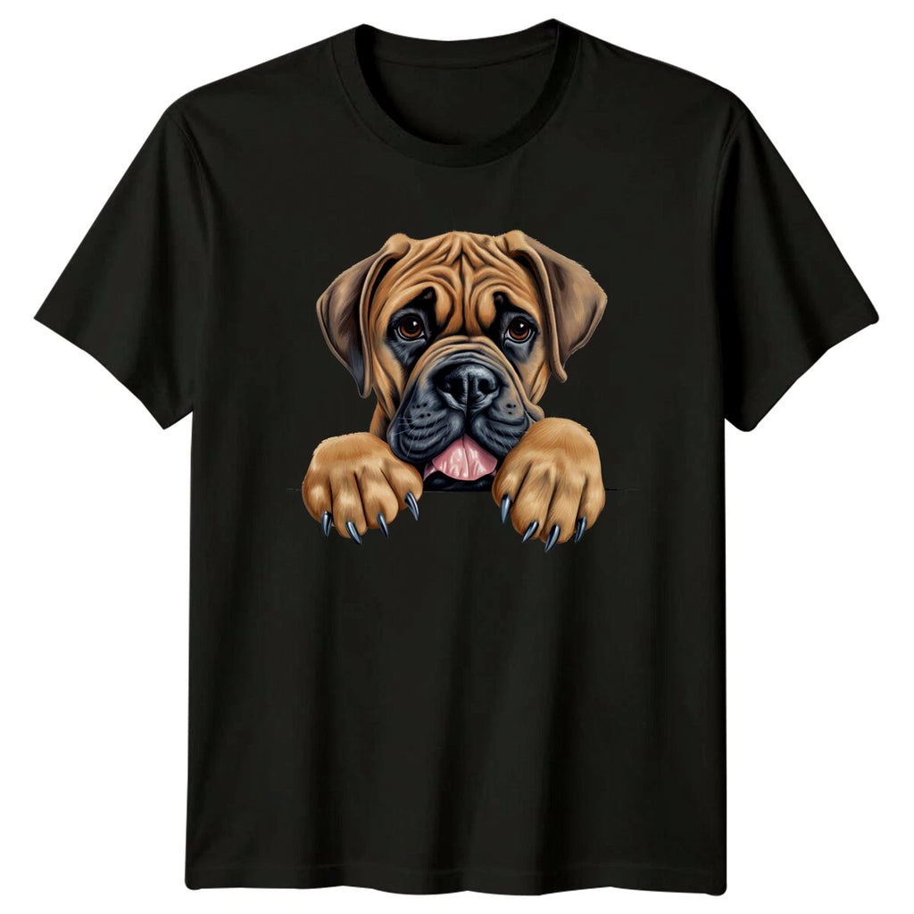 Cute Bullmastiff Dog Peekaboo Pet Puppy Animal Lover T-Shirt