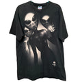 Vintage 1996 Liquid Blue Alien UFO Graphic T-Shirt AOP Black Mens Large USA Made