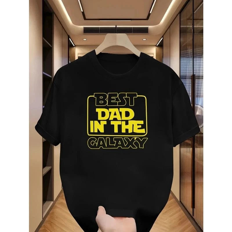Men'S Trendy Creative English Print Short-Sleeve T-Shirt