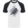 Odin Celtic Raven Viking Tattoo Cross Runic Mens S/S Baseball T-Shirt