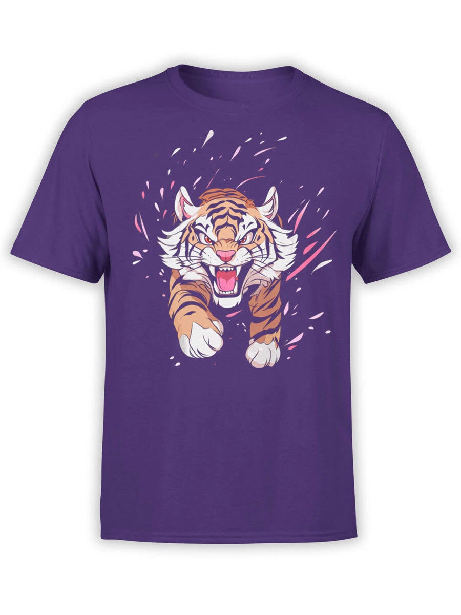 FANTUCCI Tiger T-Shirt Collection | Purple Pounce Tiger T-Shirt | Unisex