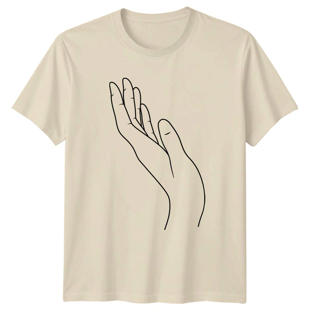 Minimalist Aesthetic Line Drawing Hand T-Shirt Minimalist Line Art