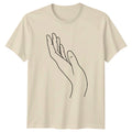 Minimalist Aesthetic Line Drawing Hand T-Shirt Minimalist Line Art